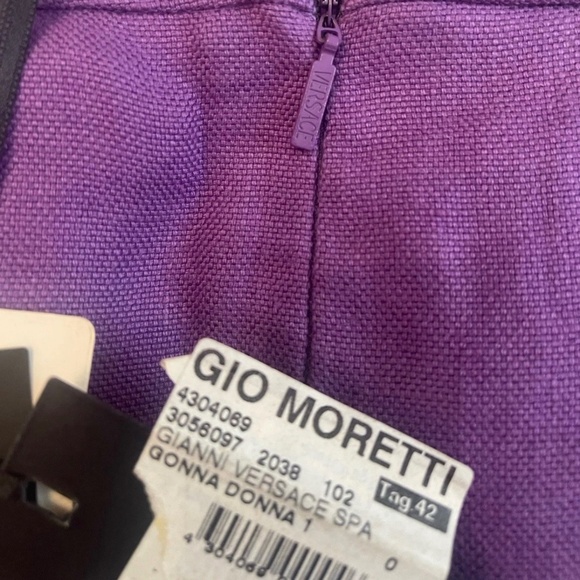 NWT! Versace Hemp Skirt IT 42 Gianni Versace Inside Label PURPLE Pencil MEDUSA - Picture 9 of 16